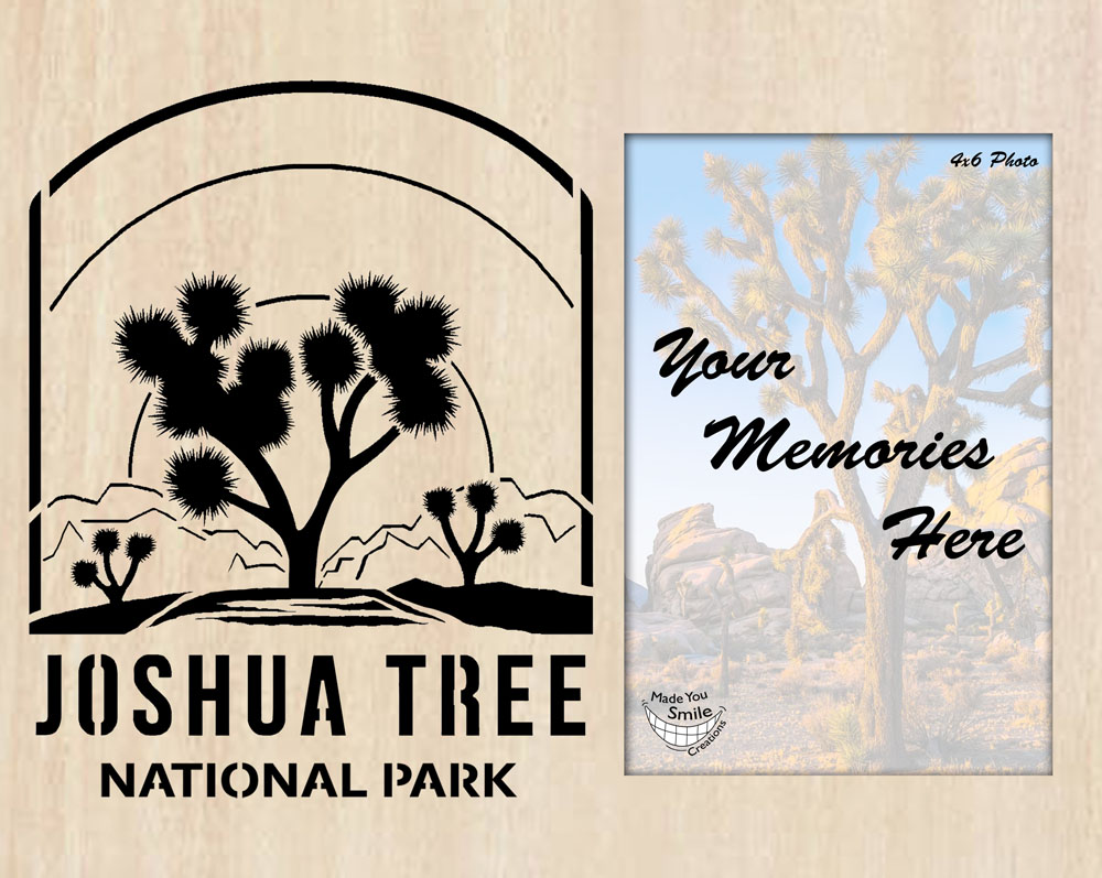 Joshua Tree Wood Art with Vertical Photo